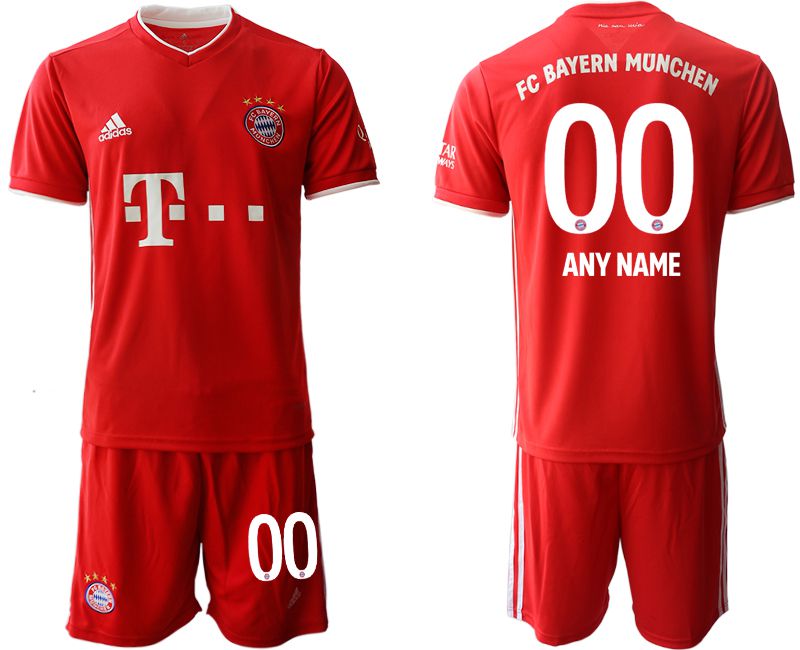 Men 2020-2021 club Bayern Munich home customized red Soccer Jerseys